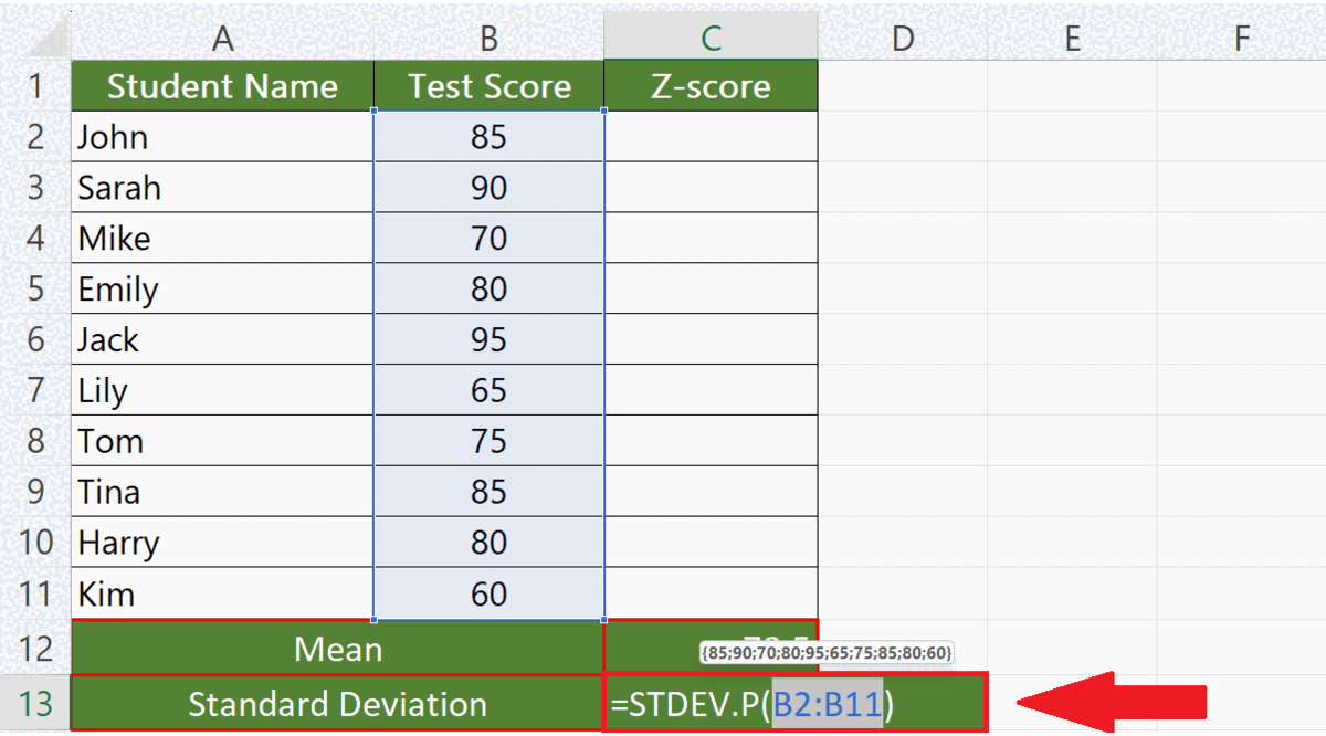 How To Calculate Zvalues In Microsoft Excel SpreadCheaters