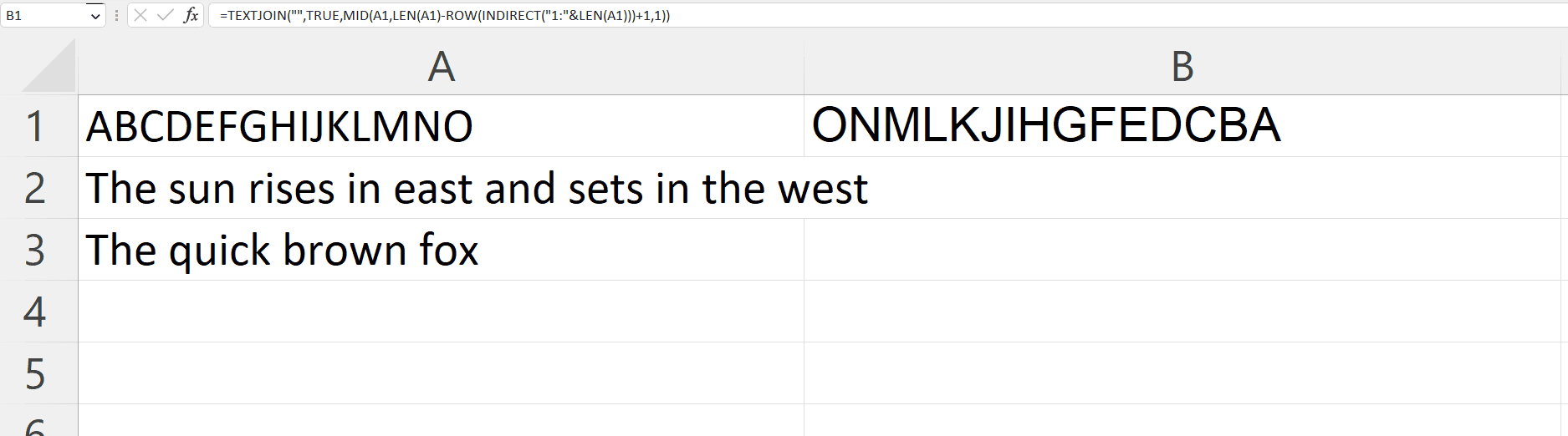 How To Reverse A Text String In Microsoft Excel SpreadCheaters