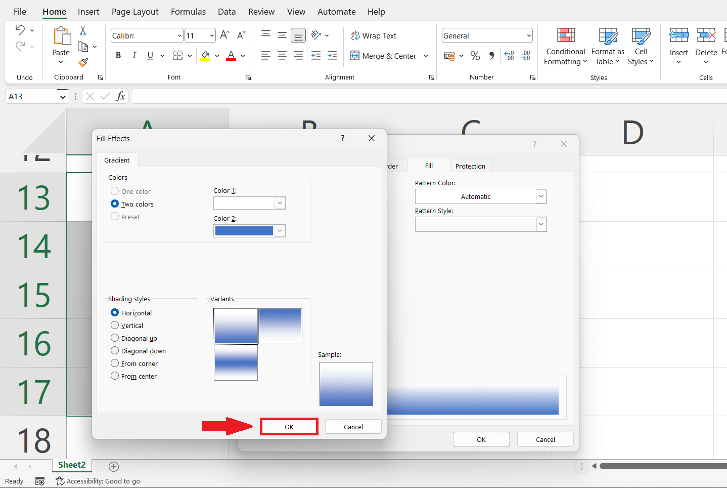 How To Apply Gradient Fill In Microsoft Excel SpreadCheaters