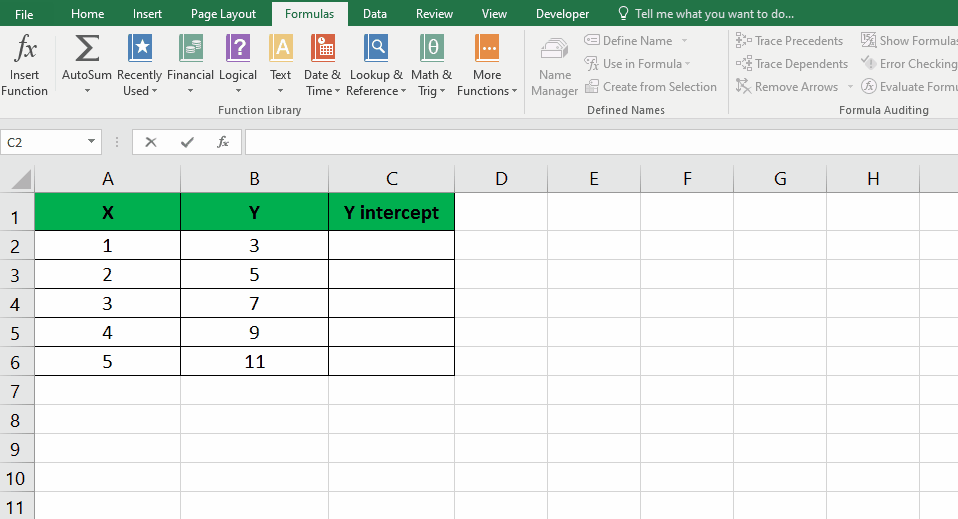 How To Calculate Y Intercept In Excel SpreadCheaters