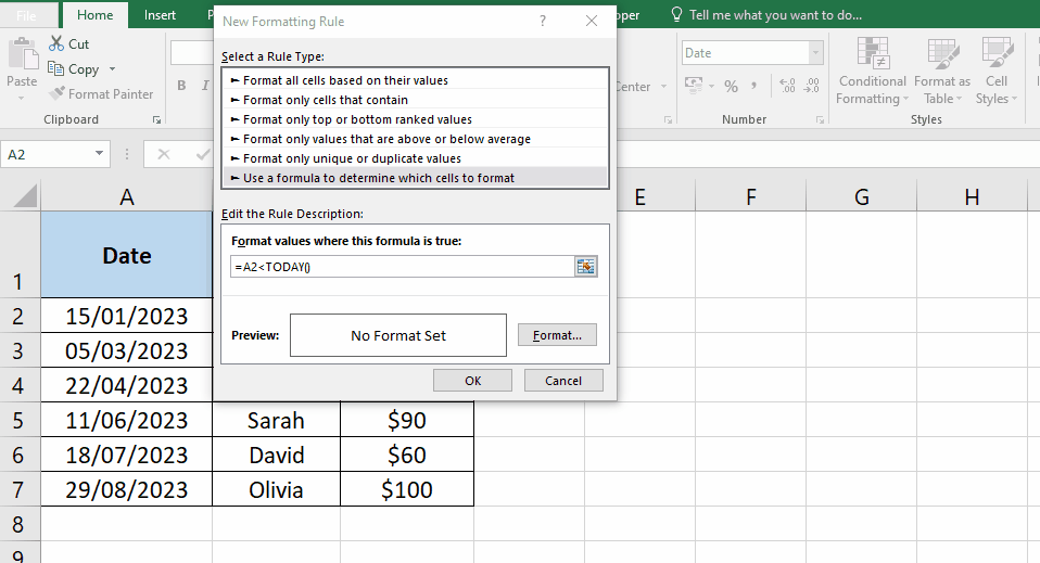 How Do You Get A Cell In Excel To Change Color When A Date Expires