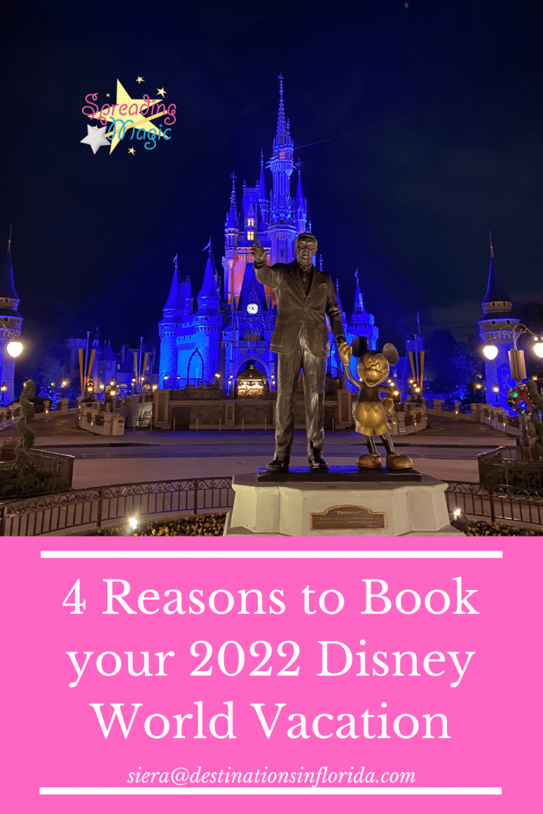Top 4 Reasons to Book Your 2022 Disney World Vacation Today!