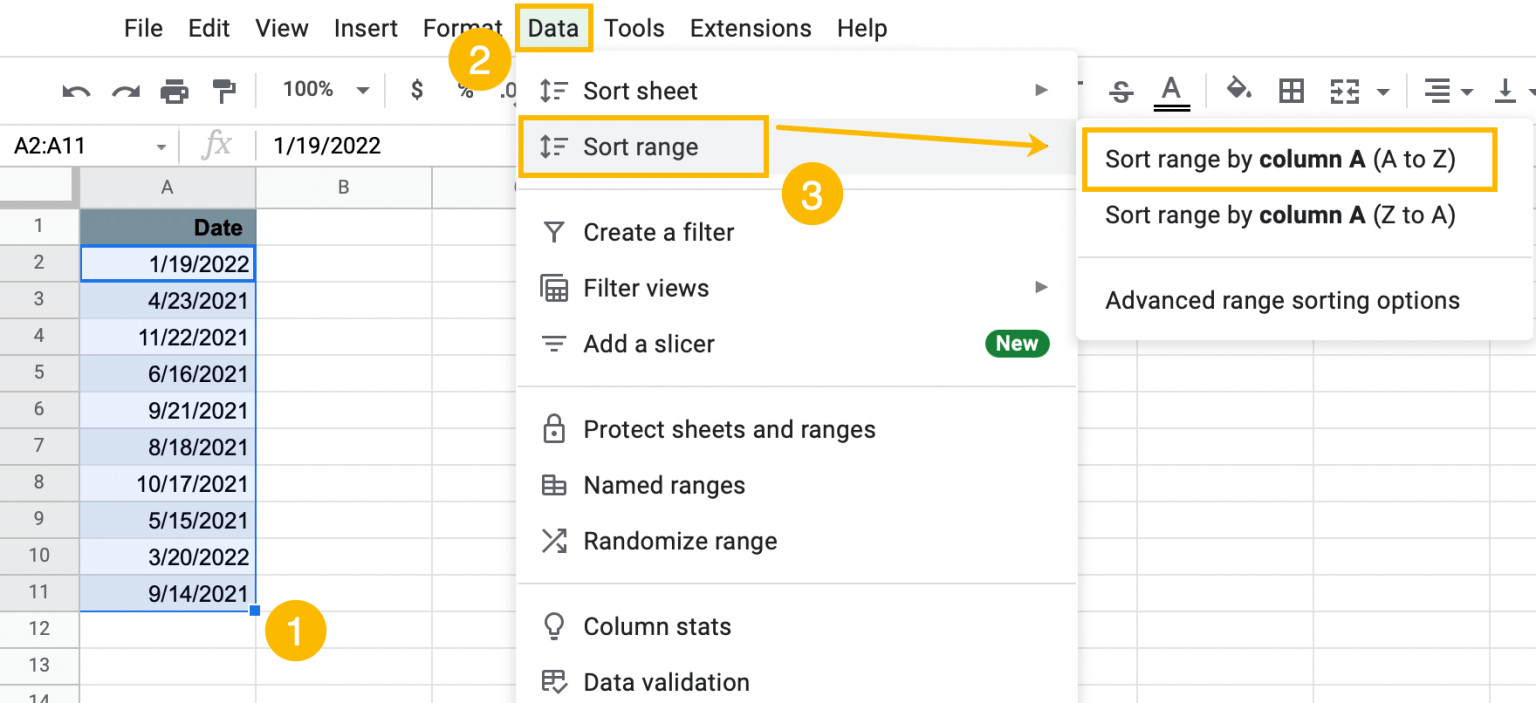 How to☝️ Sort by Date in Google Sheets Spreadsheet Daddy