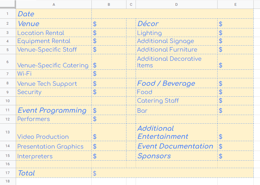 16 Best Free☝️ Google Sheets Event Budget Templates for 2023