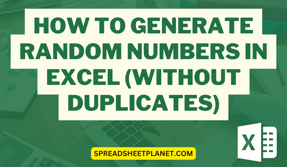 Generate Random Numbers In Excel Without Duplicates Printable Forms