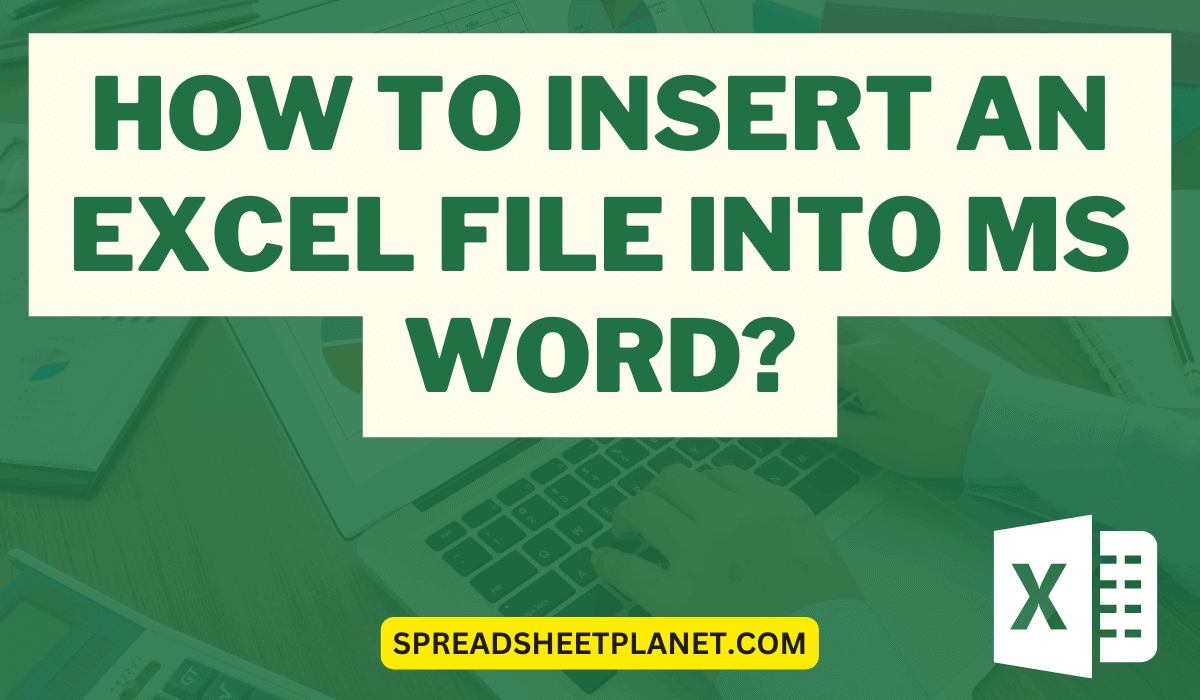 How to Insert an Excel file into MS Word (3 Easy Ways)