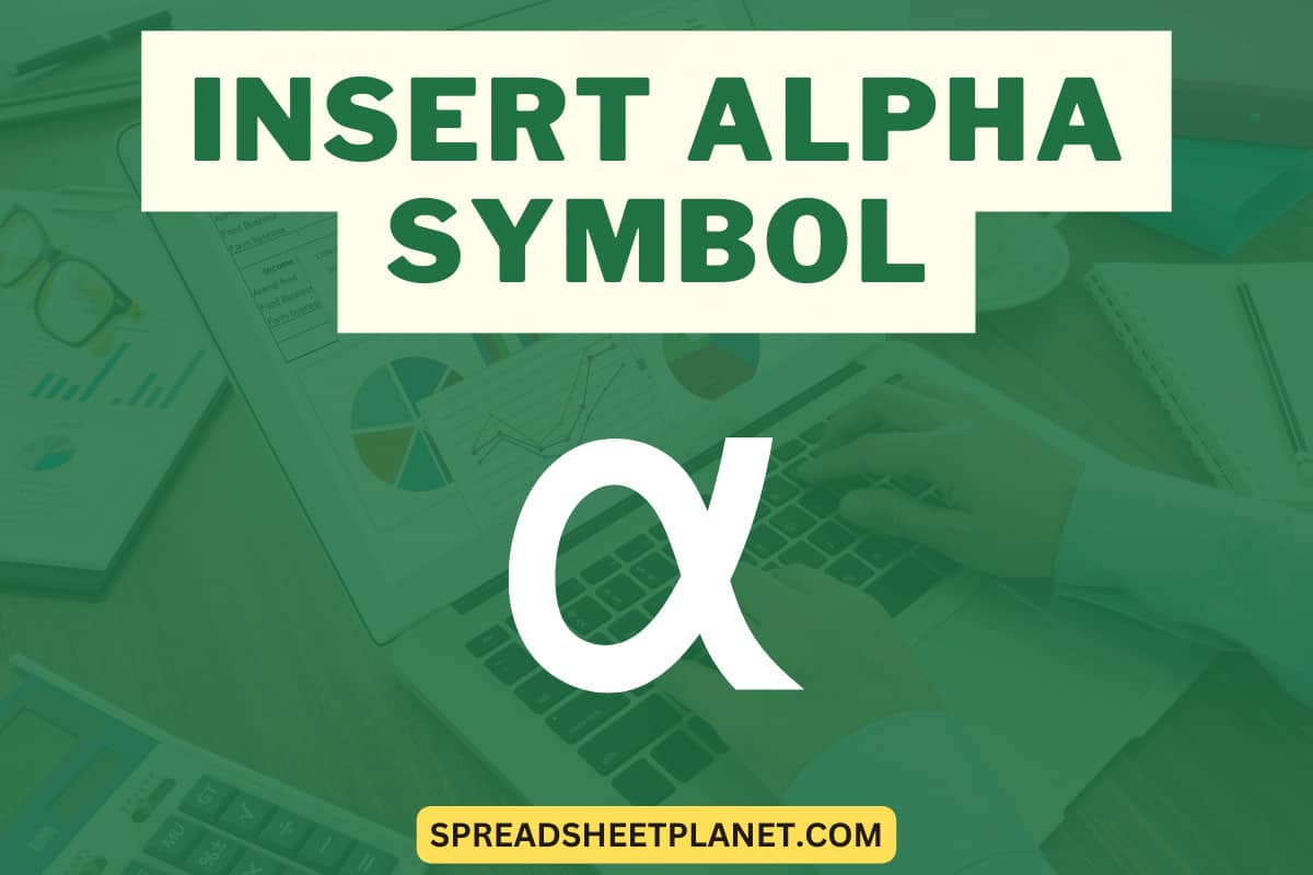 How to Insert Alpha Symbol (α) in Excel?