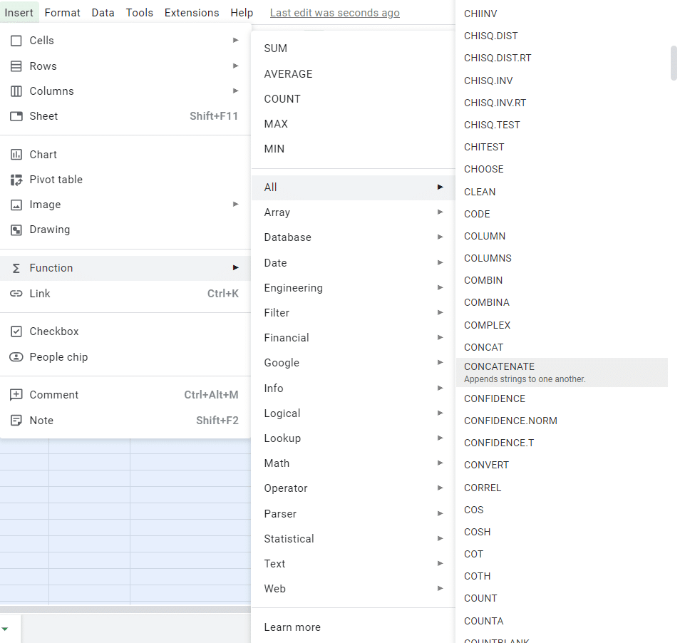 How to Concatenate in Google Sheets (Merge Cells) Spreadsheet Point