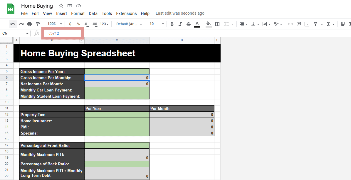 Cost of Buying a House Spreadsheet 3 Super Handy Templates