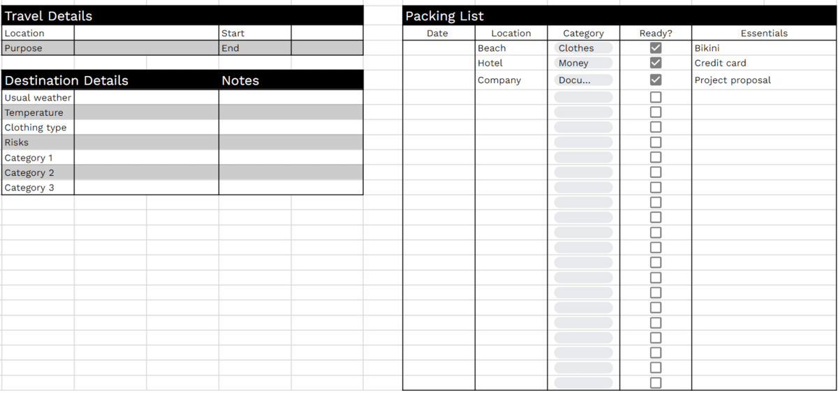 How to Create a Trip Planning Spreadsheet [5 Free Templates]