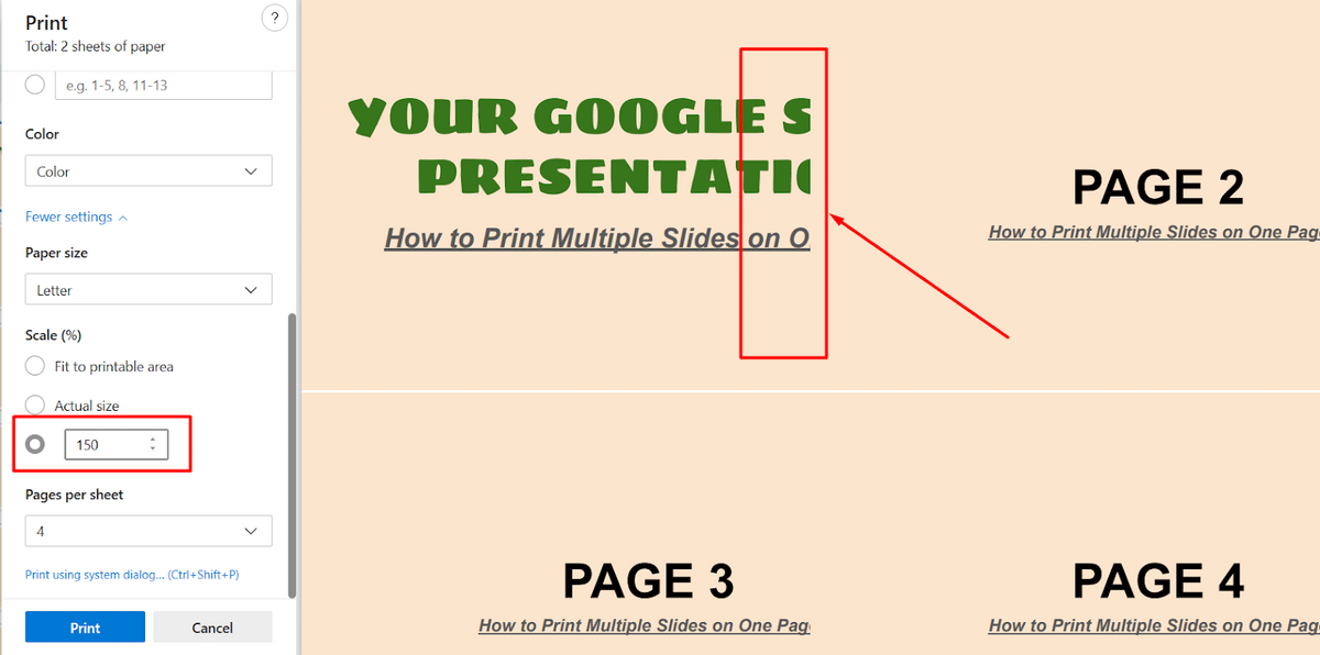 How To Print Multiple Slides on One Page in Google Slides (2024)