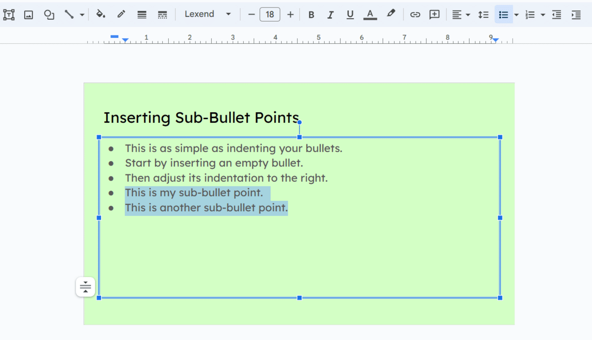 How To Add Bullet Points in Google Slides SSP