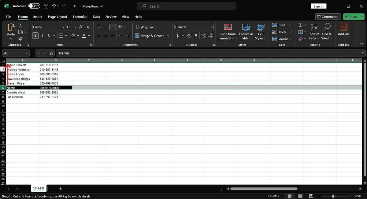 How To Move Rows in Excel [3 Simple Methods] Spreadsheet Point