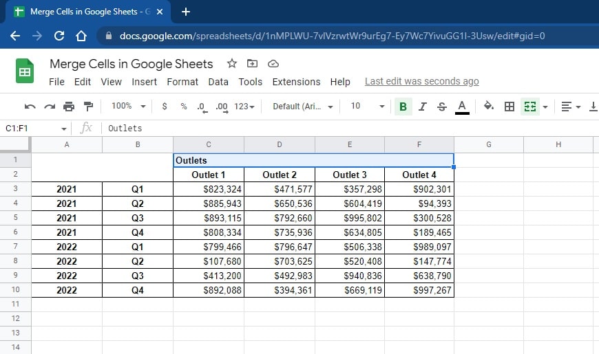 How to Merge Cells in Google Sheets? Spreadsheets Expert