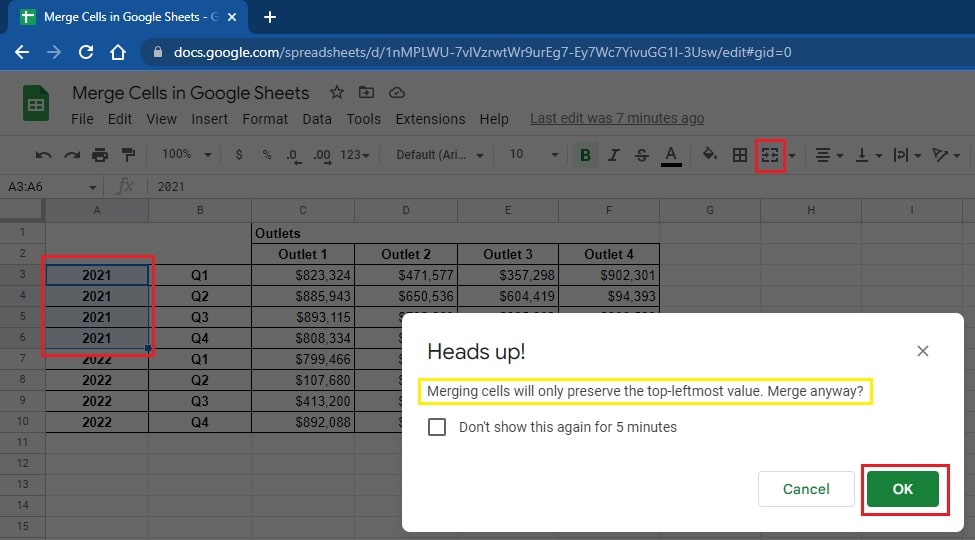 How to Merge Cells in Google Sheets? Spreadsheets Expert