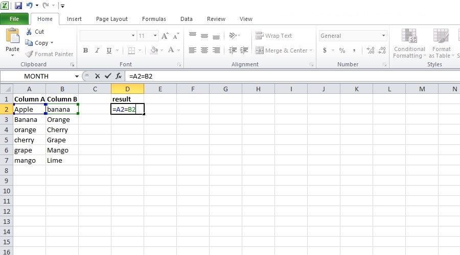 How to Compare Two Columns in Excel? Spreadsheets Expert