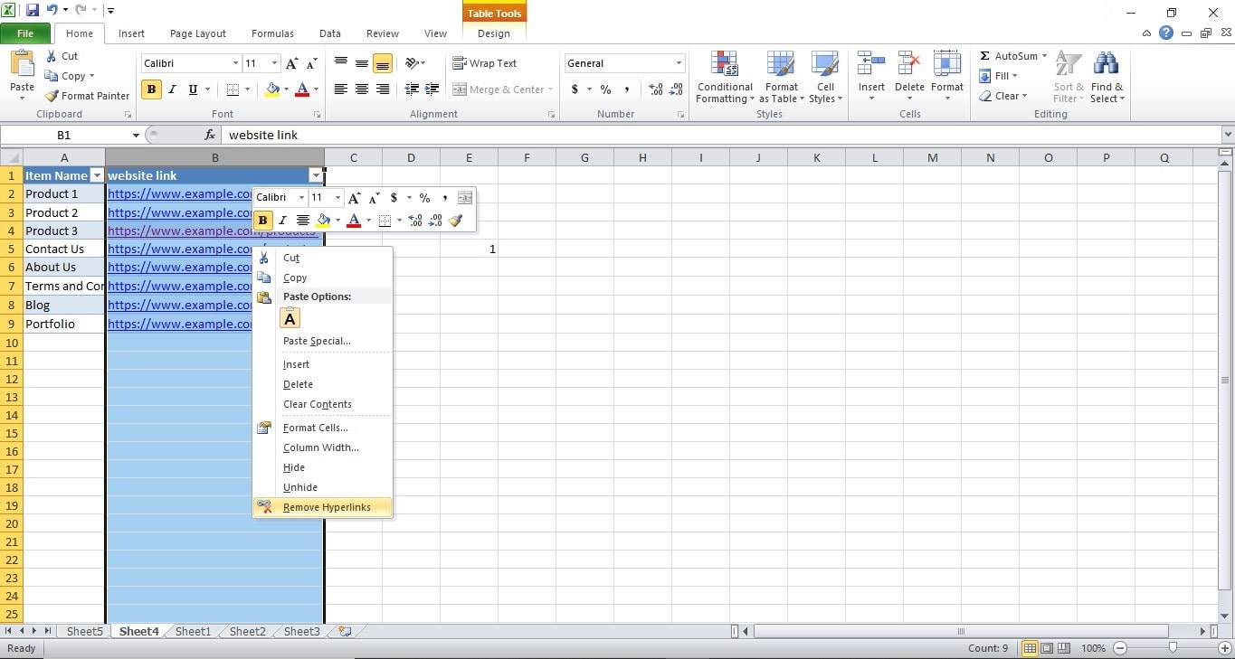 How to Quickly Remove Multiple or All Hyperlinks in Excel? Spreadsheets Expert