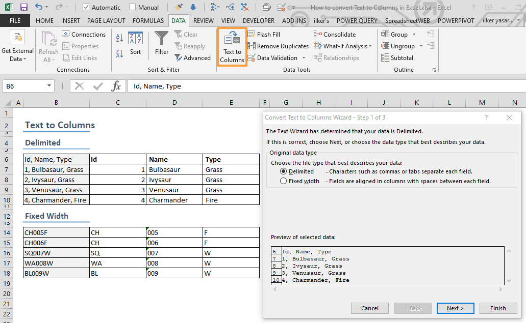 Text To Columns In Excel Examples How To Convert Text To Columns Images