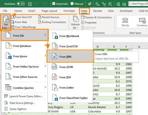 How to import XML files into Excel - Mu Galde Koak