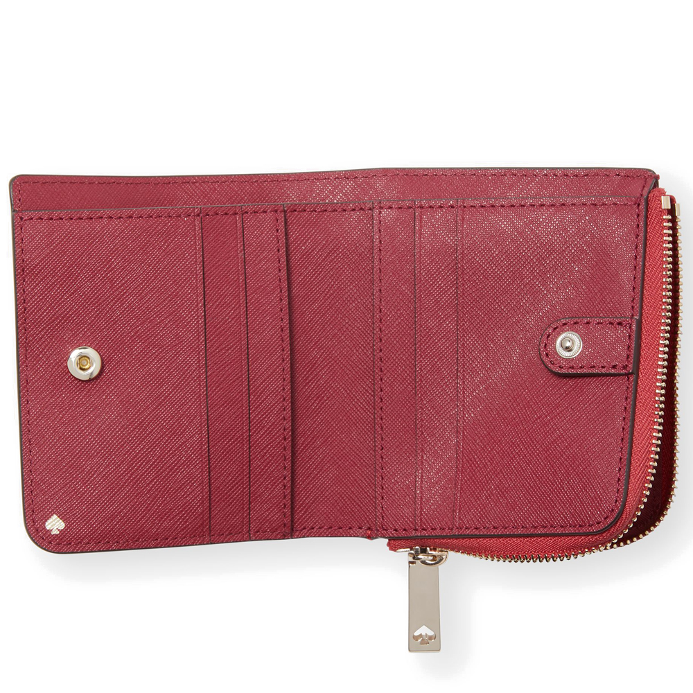 SpreeSuki Kate Spade Eva LZip Bifold Wallet Red Cake WLRU6253