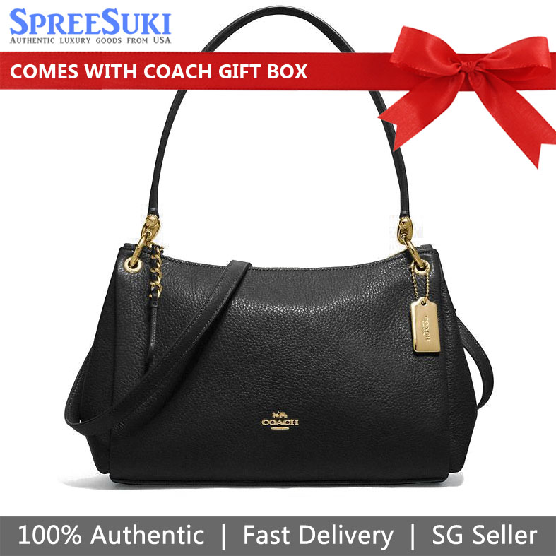 SpreeSuki Coach Crossbody Small Mia Shoulder Bag Black F73196