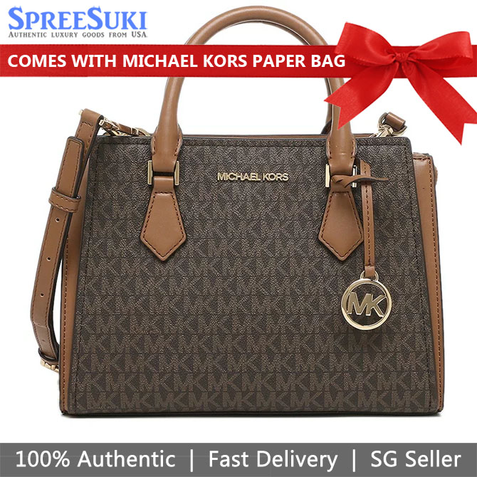 SpreeSuki Michael Kors Crossbody Bag Hope Small Messenger Brown Acorn 35T0GWXM8B