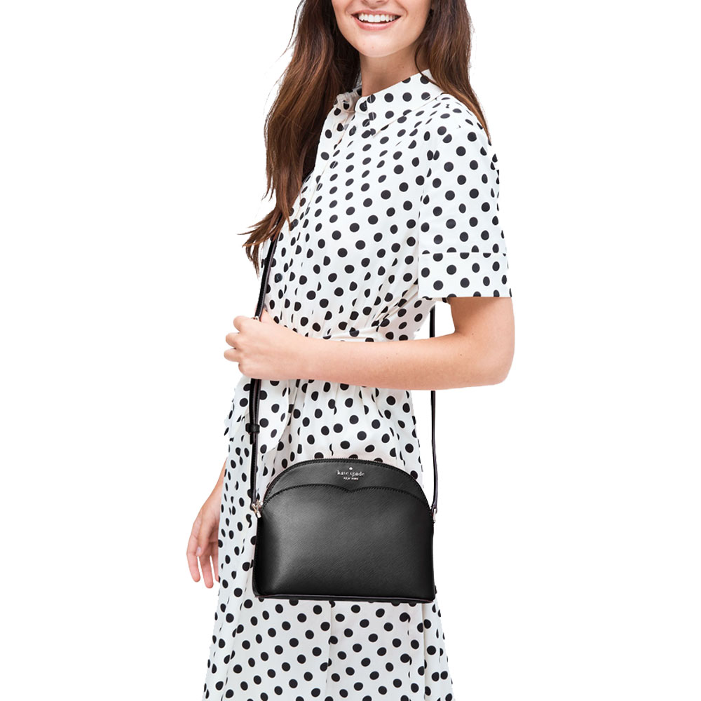 SpreeSuki Kate Spade Payton Dome Crossbody Bag Black WKRU7085