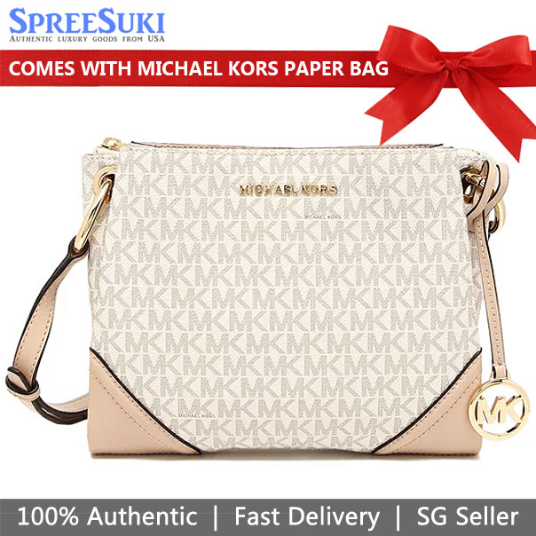 SpreeSuki Michael Kors Nicole Large Triple Compartment Crossbody Bag