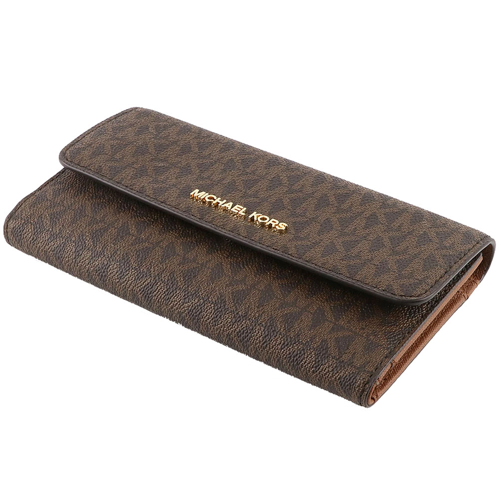 SpreeSuki Michael Kors Long Wallet Jet Set Travel Large Trifold