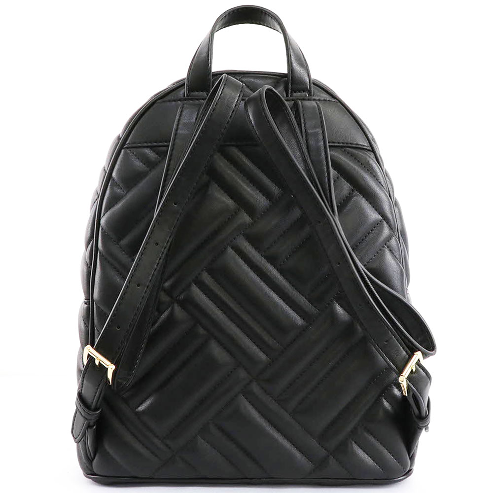 SpreeSuki Michael Kors Abbey Medium Quilted Leather Backpack Black