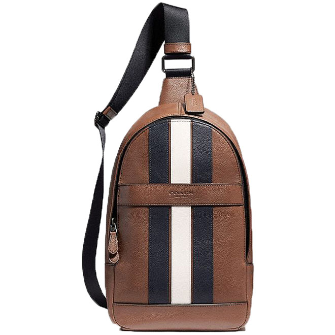 SpreeSuki Coach Men Sling Pack Charles Pack With Varsity Stripe