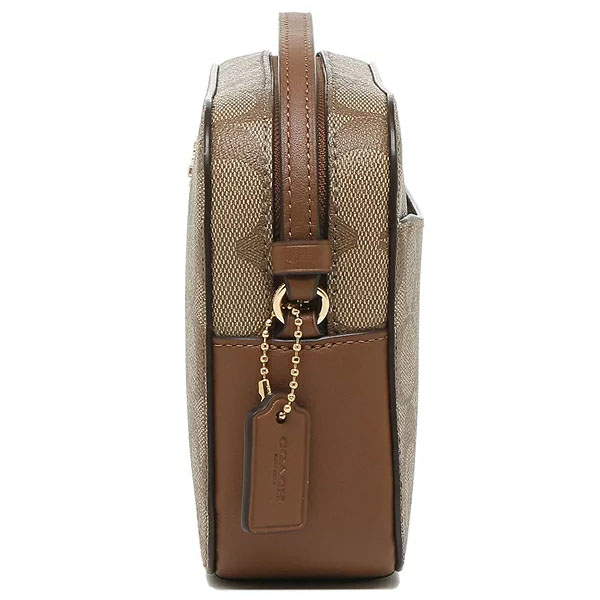 SpreeSuki Coach Crossbody Bag Mini Camera Bag Khaki / Saddle Brown