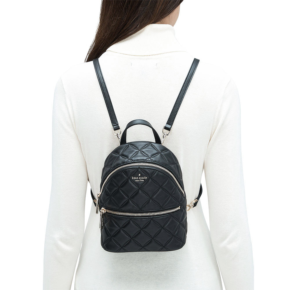 SpreeSuki Kate Spade Natalia Mini Convertible Backpack Black WKRU7075