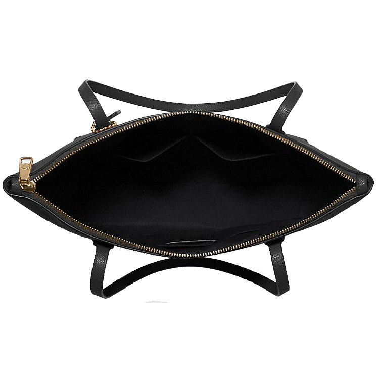 SpreeSuki Coach Shoulder Bag Zip Top Tote Black 4454