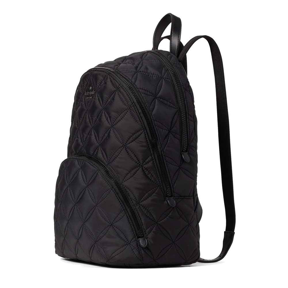 SpreeSuki Kate Spade Karissa Nylon Quilted Large Backpack Black
