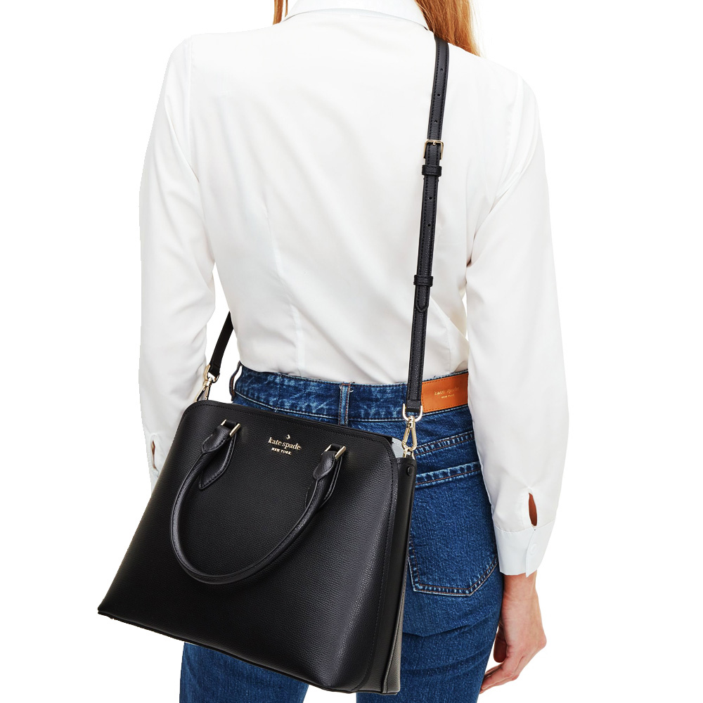 SpreeSuki Kate Spade Crossbody Bag Darcy Large Satchel Black WKR00437