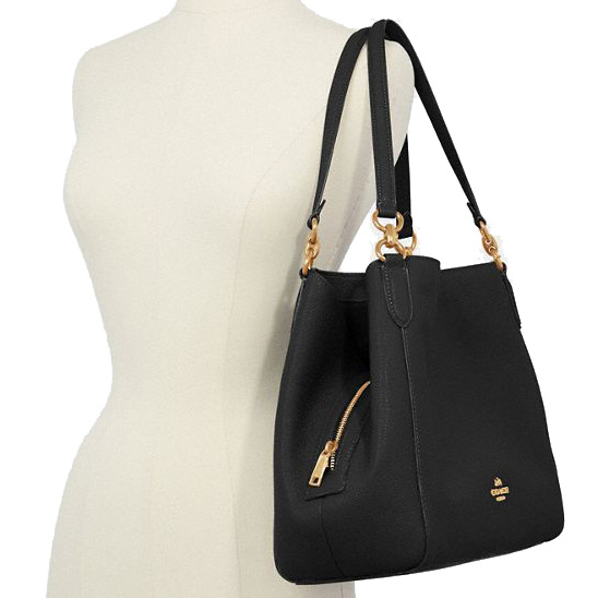 SpreeSuki Coach Hallie Shoulder Bag Black F80268