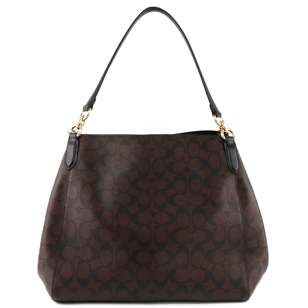 SpreeSuki Coach Shoulder Bag Tote Signature Hallie Shoulder Brown