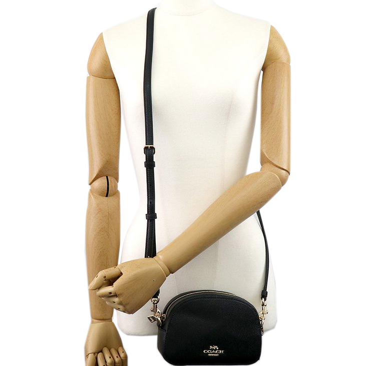 SpreeSuki Coach Crossbody Bag Crossgrain Mini Serena Black 97561