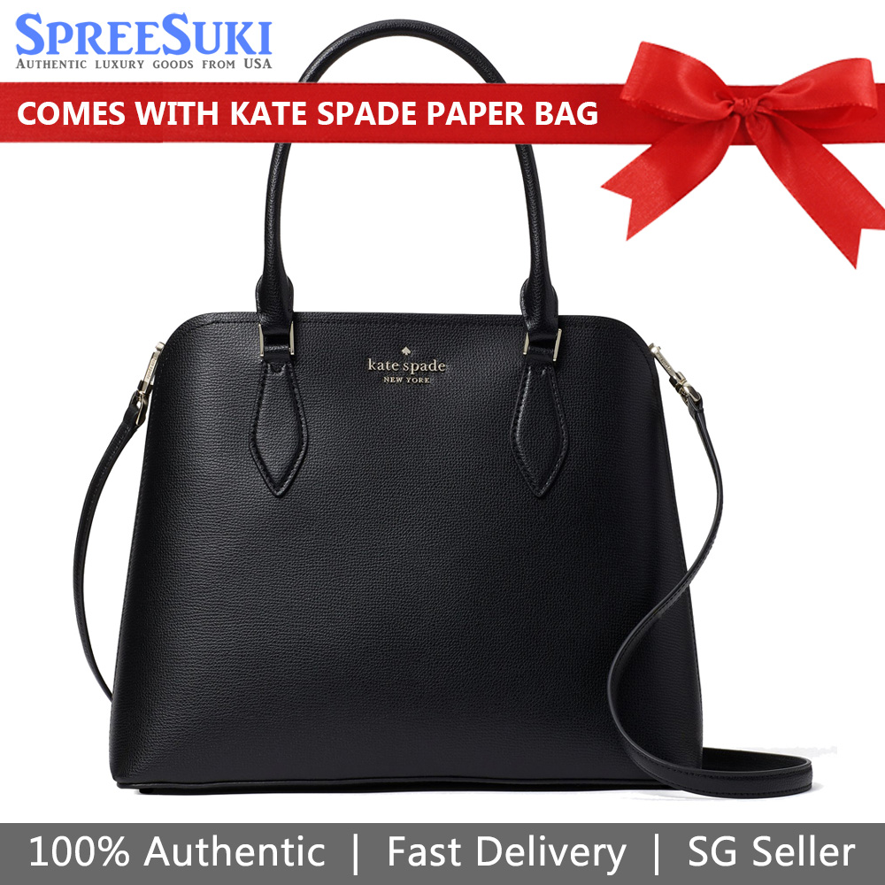 SpreeSuki Kate Spade Crossbody Bag Darcy Large Satchel Black WKR00437