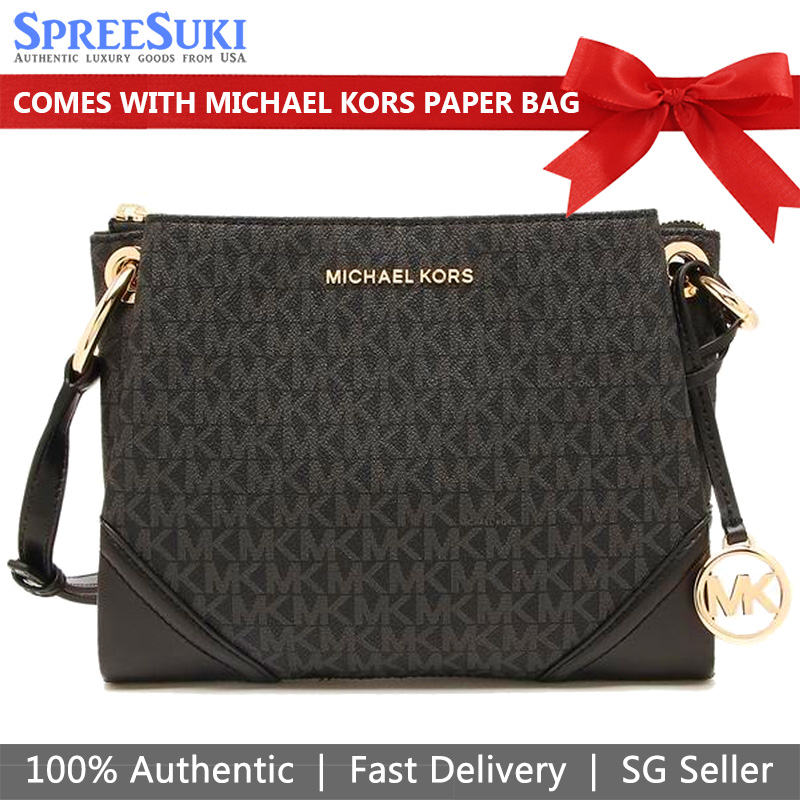 SpreeSuki Michael Kors Nicole Large Triple Compartment Crossbody Bag