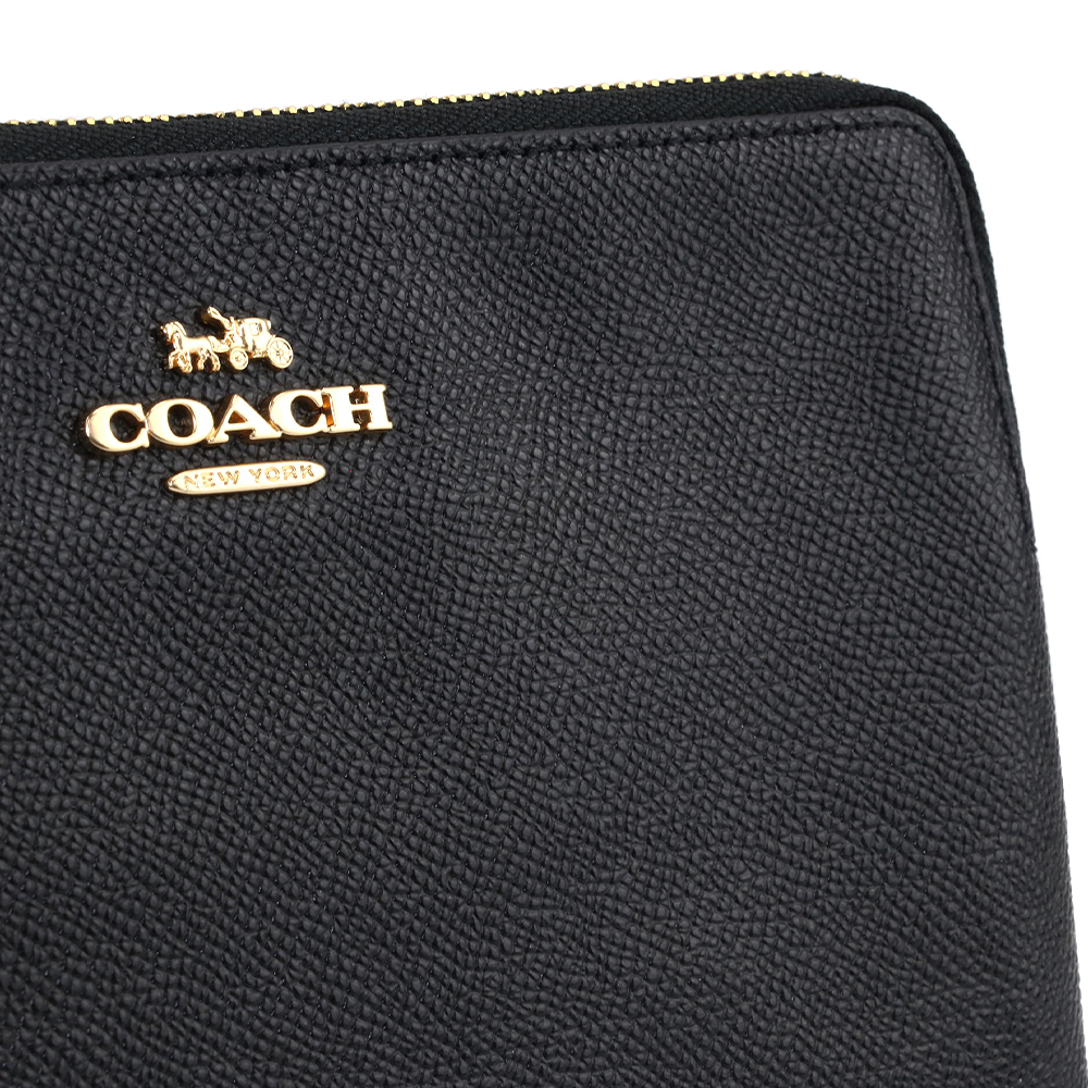 SpreeSuki Coach Large Wristlet Large Corner Zip Black 3888