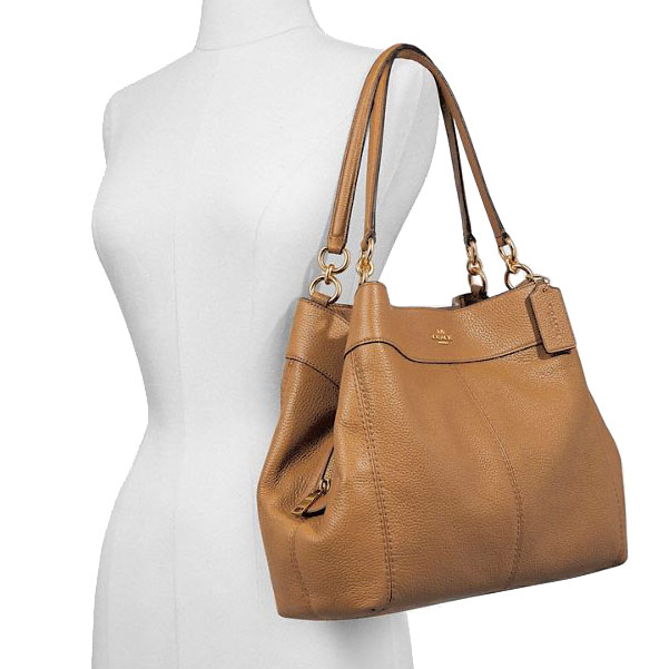 SpreeSuki Coach Lexy Shoulder Bag Light Saddle Brown F28997