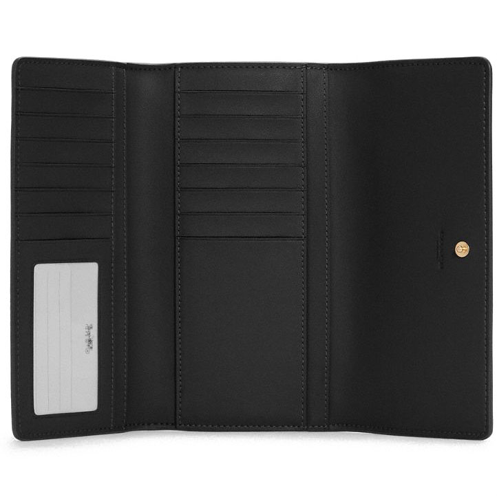 SpreeSuki Coach Long Wallet Slim Trifold Wallet In Signature Canvas