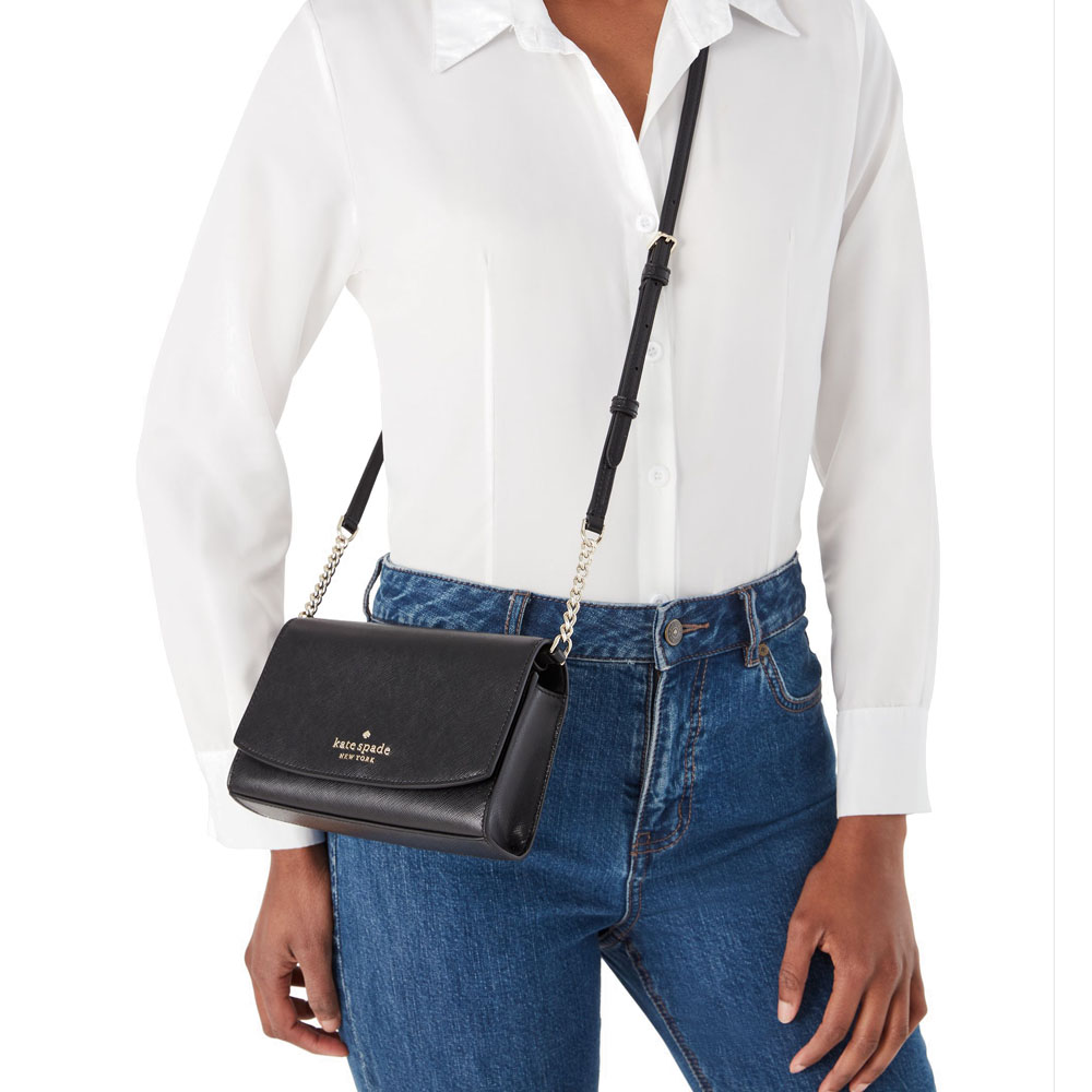 SpreeSuki Kate Spade Crossbody Bag Small Flap Crossbody Black WLR00632
