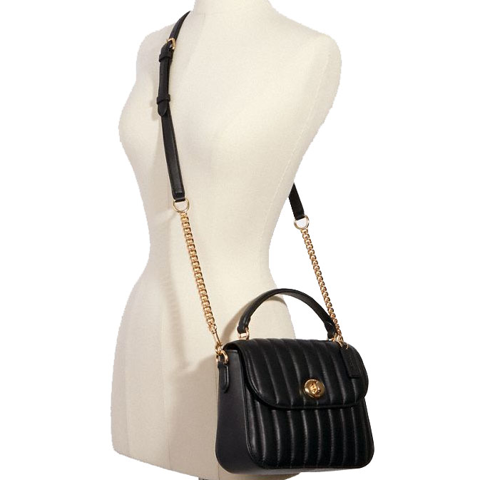 SpreeSuki Coach Crossbody Bag Marlie Top Handle Satchel With Quilting