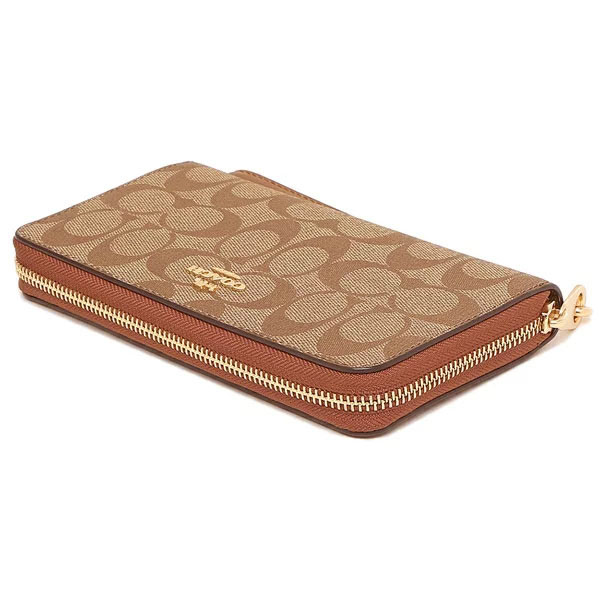 SpreeSuki Coach Long Wallet Long Zip Around Wallet In Signature
