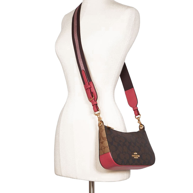 SpreeSuki Coach Crossbody Bag Jes Baguette In Blocked Signature