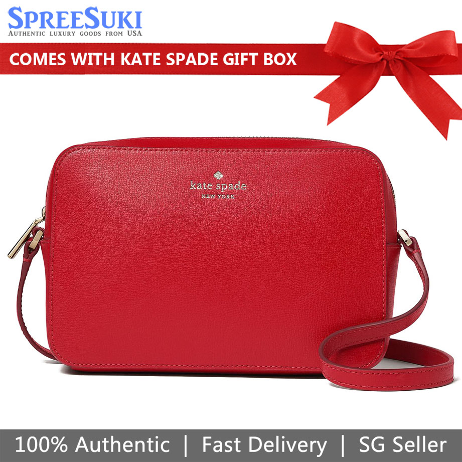 SpreeSuki Kate Spade Harper Crossbody Bag Candied Cherry Red WKR00062