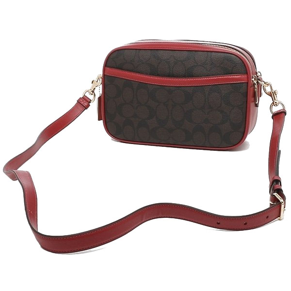 SpreeSuki Coach Crossbody Bag Jes Crossbody In Signature Canvas Brown 1941 Red 68168